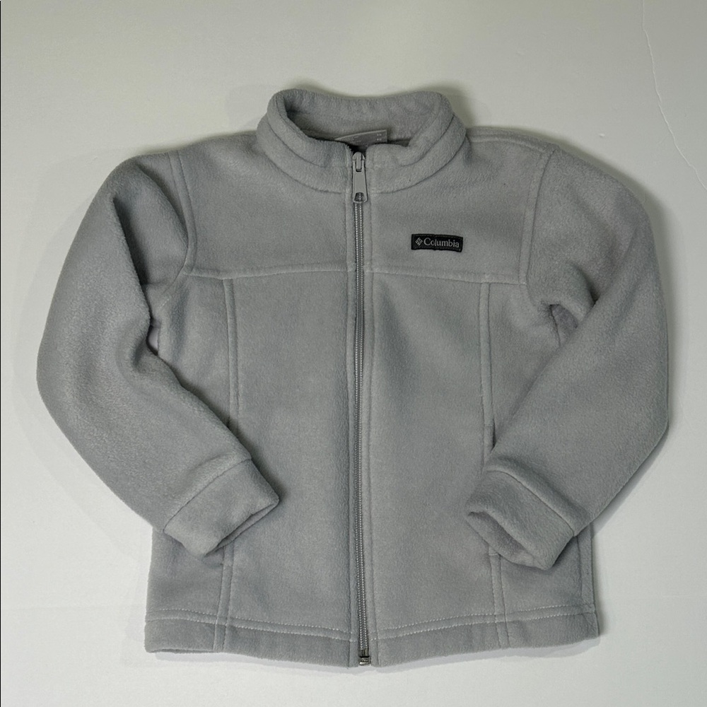 Columbia Light Gray Full-Zip Fleece Jacket | 4T